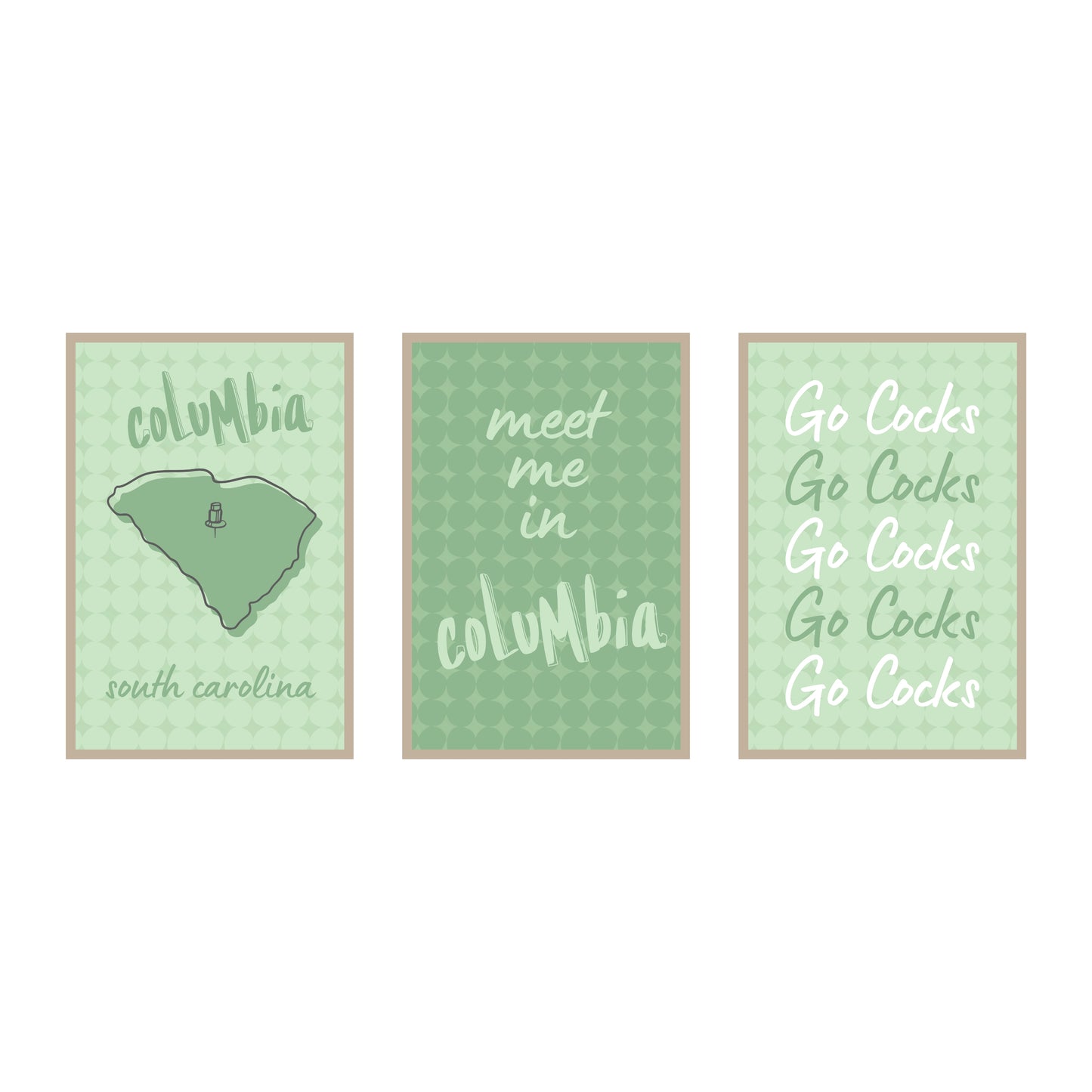 College Town Collection - University of South Carolina - 3-Piece Set