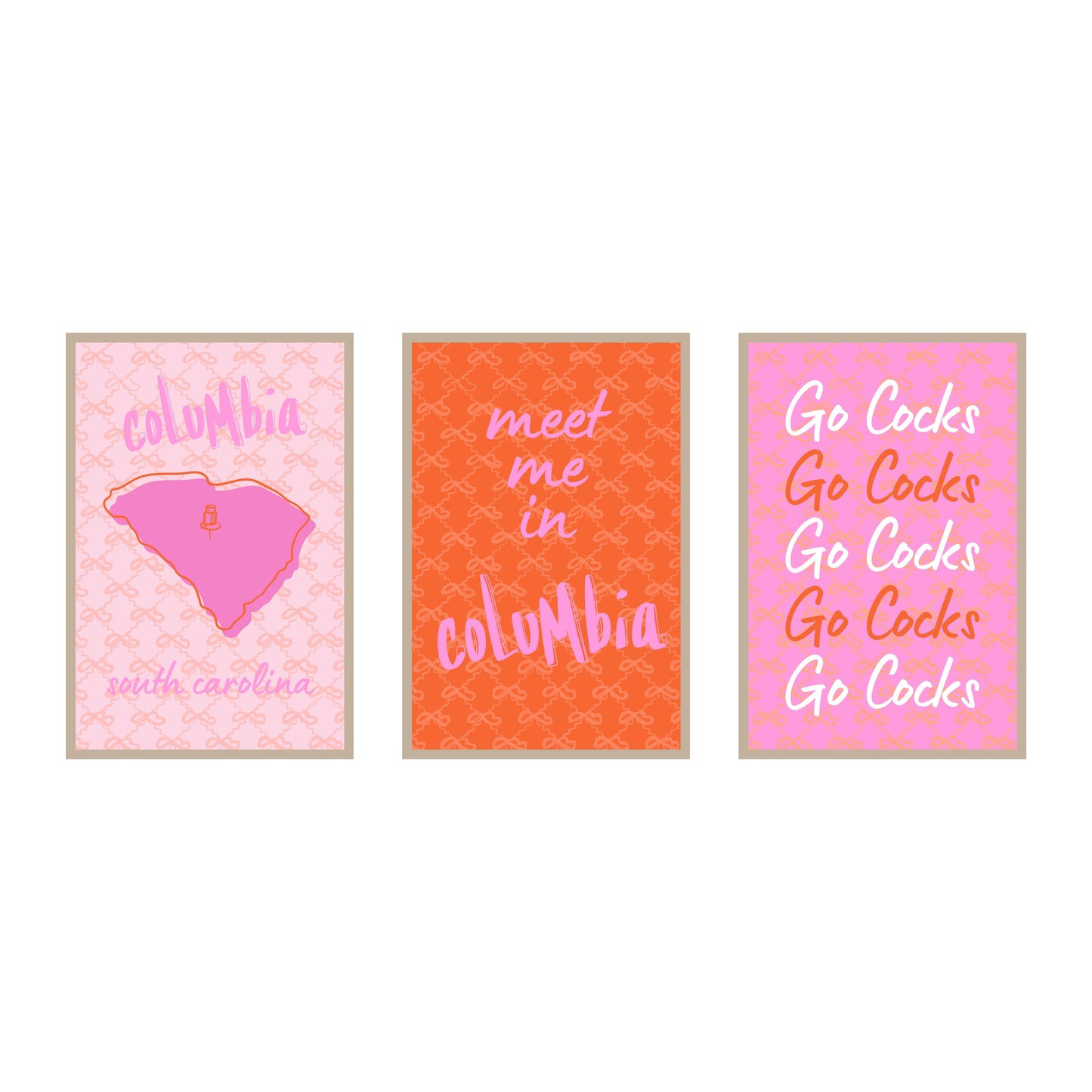 College Town Collection - University of South Carolina - 3-Piece Set