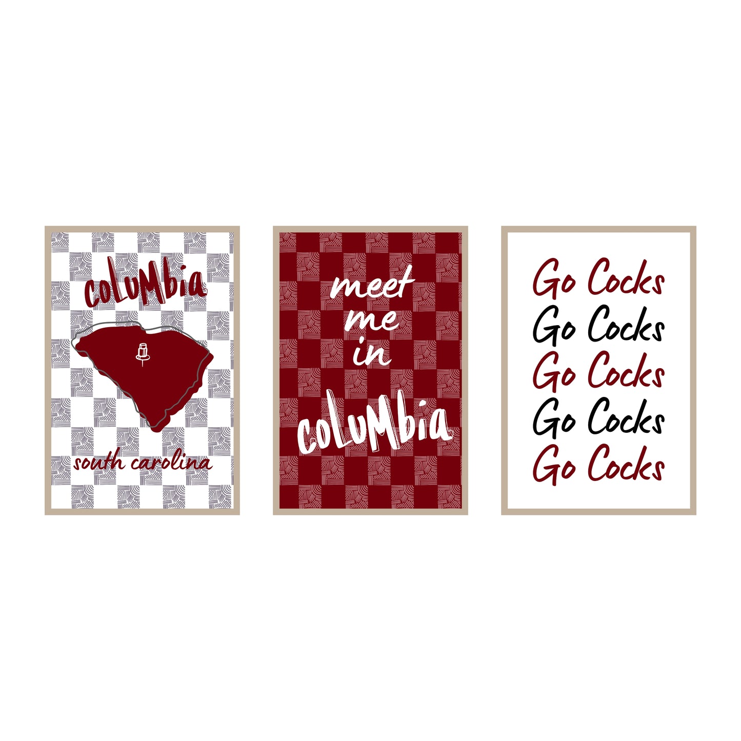 College Town Collection - University of South Carolina - 3-Piece Set