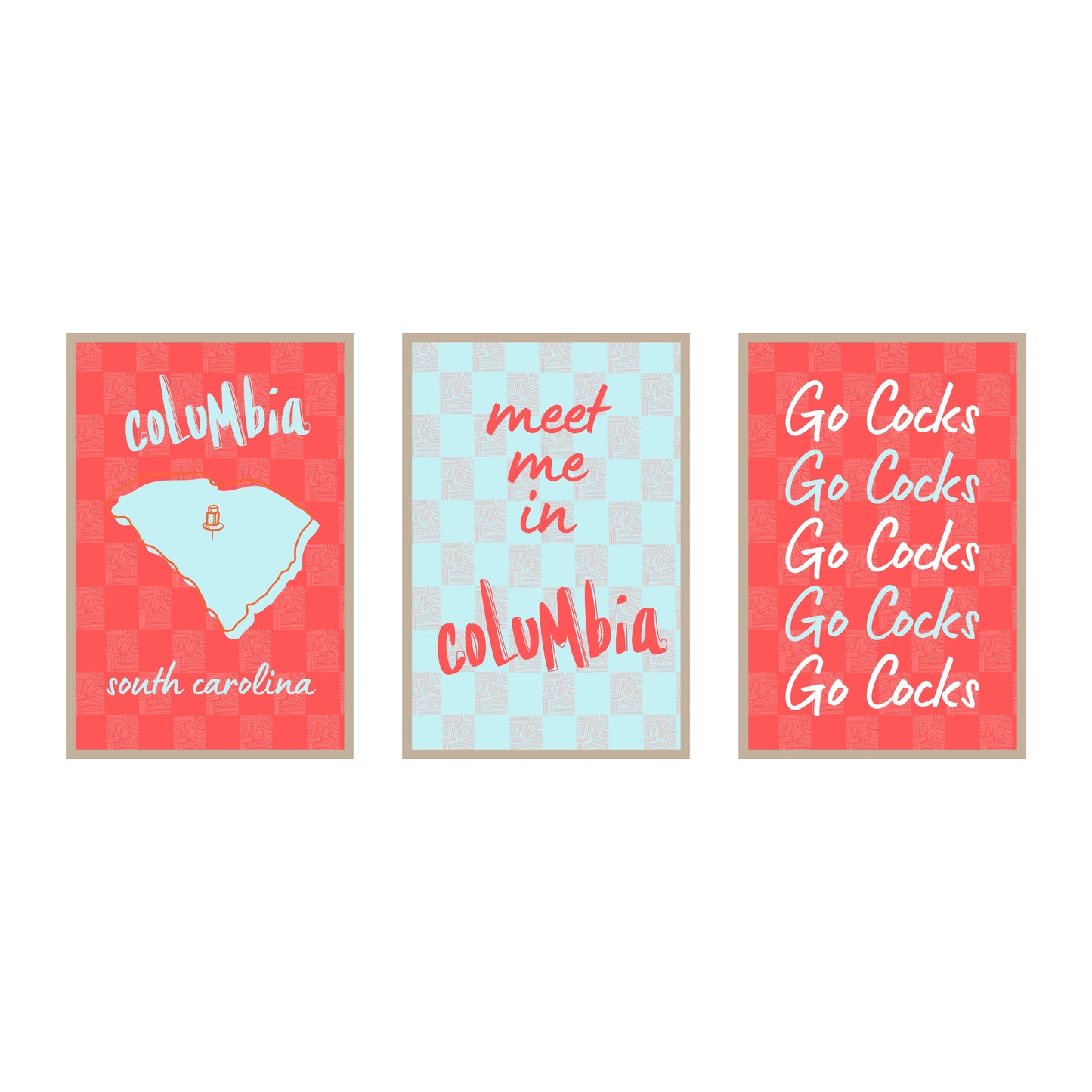 College Town Collection - University of South Carolina - 3-Piece Set