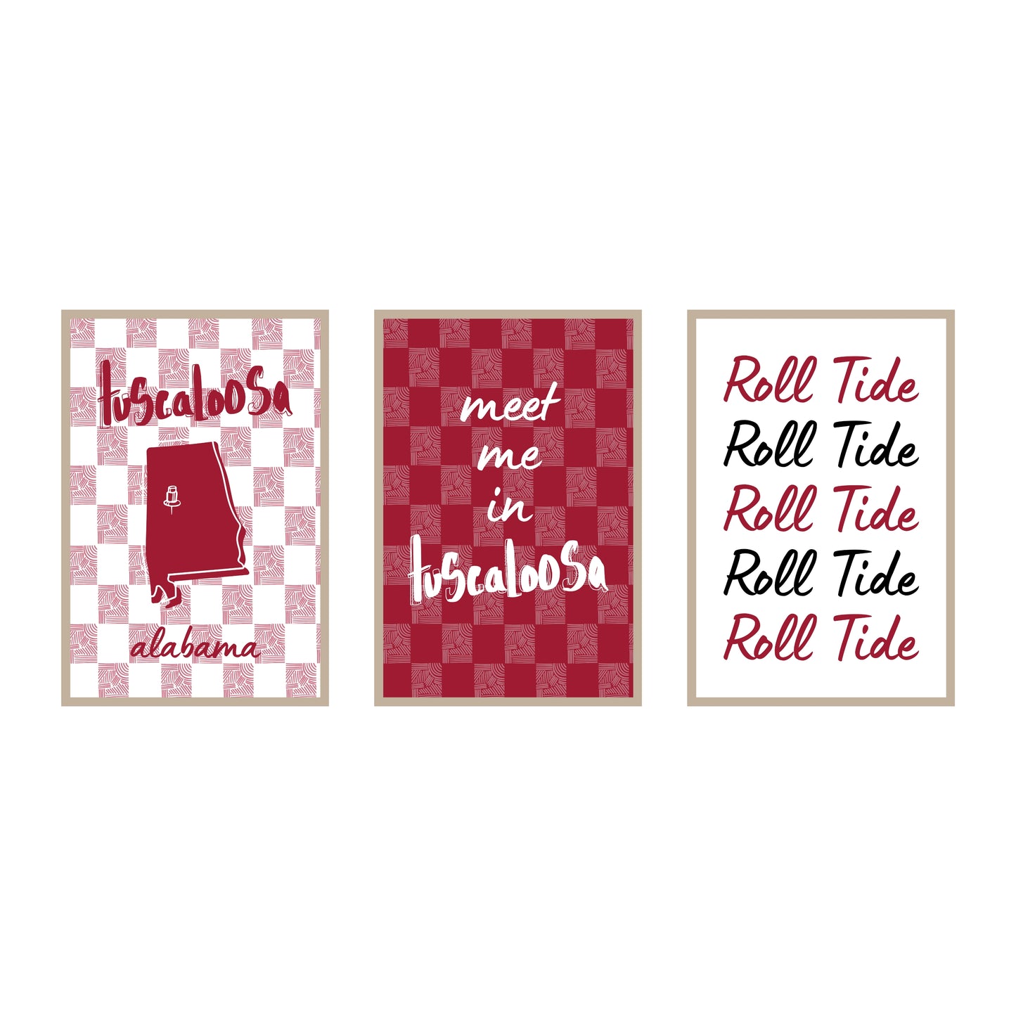 College Town Collection - Alabama - 3-Piece Set